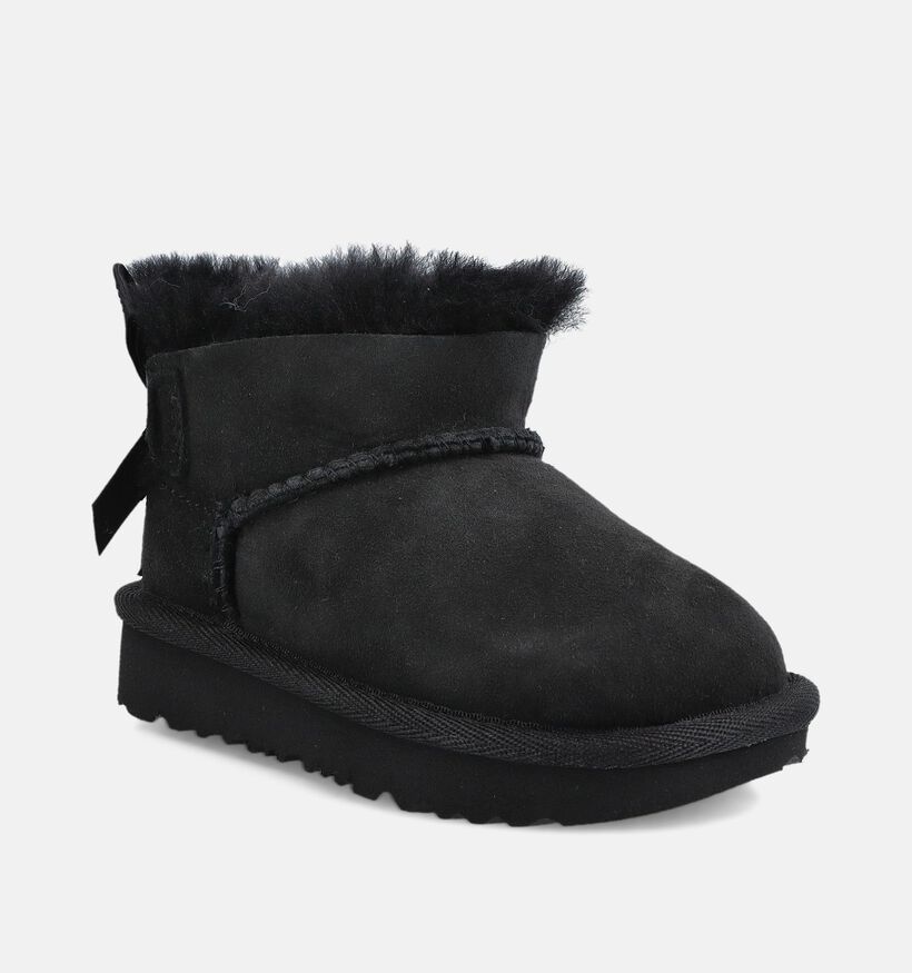 UGG Ultra Mini Bailey Bow Bottes d'hiver en Noir pour filles (377993)