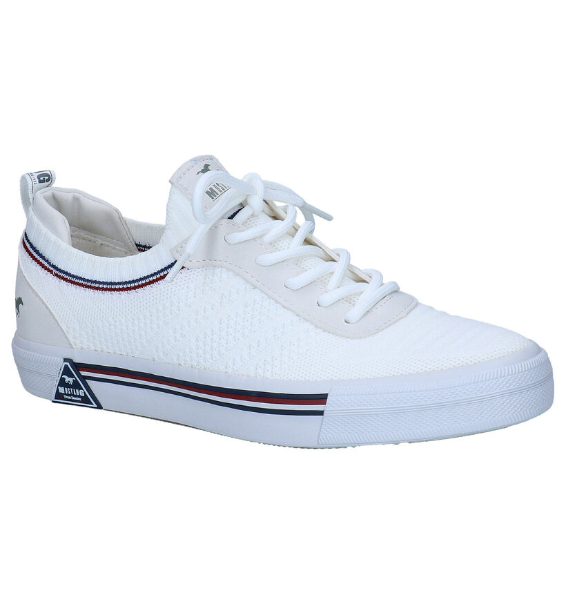 Mustang Witte Sneakers in stof (286153)