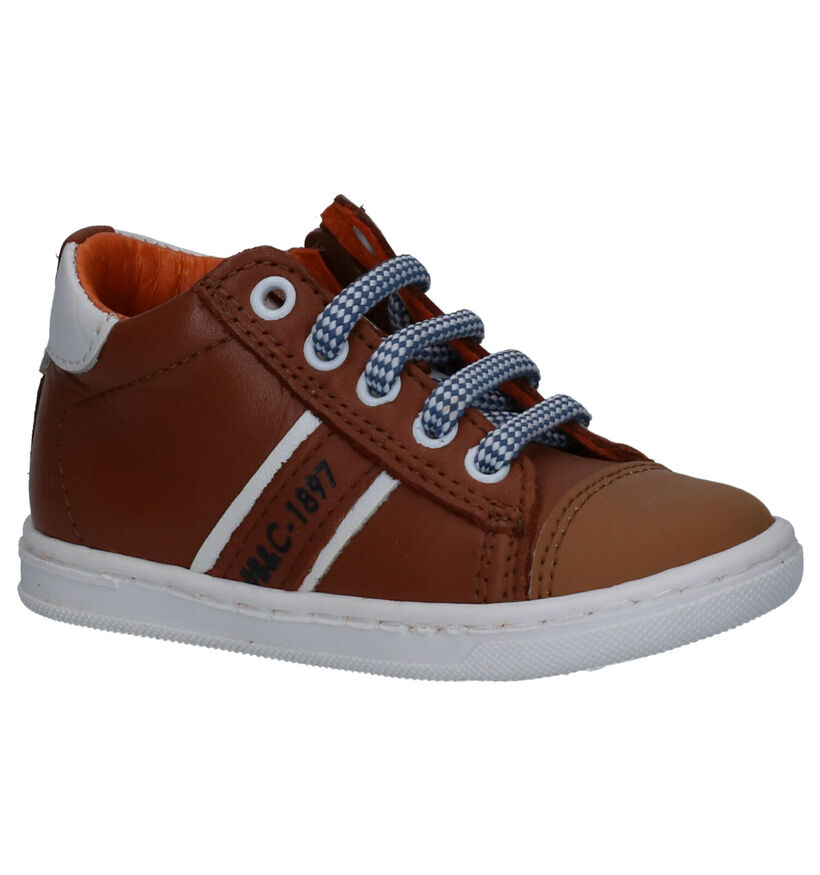 Bana & Co Cognac Veterschoenen in leer (271412)