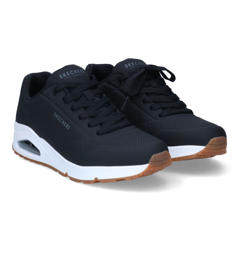 Skechers Uno Stand On Air Zwarte Sneakers voor heren (350318) - geschikt voor steunzolen