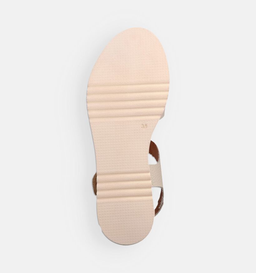 Oh My Sandals Sandales compens&eacute;es en &Eacute;cru pour femmes (373341)