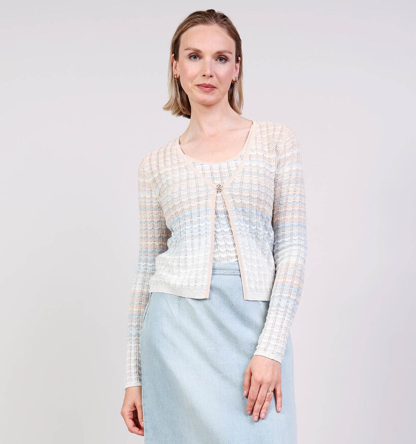 Guess Gilet en Beige/Bleu pour femmes (370371)