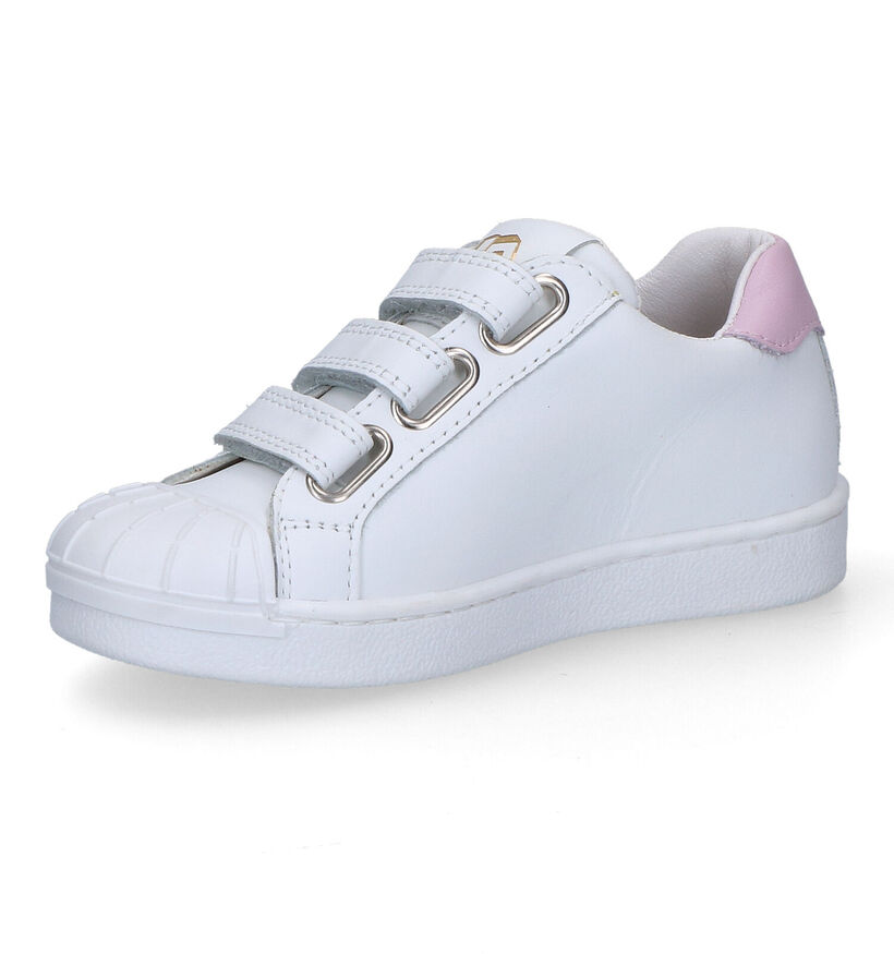 Little David Noor 2A Witte Velcroschoenen voor meisjes (308144) - geschikt voor steunzolen