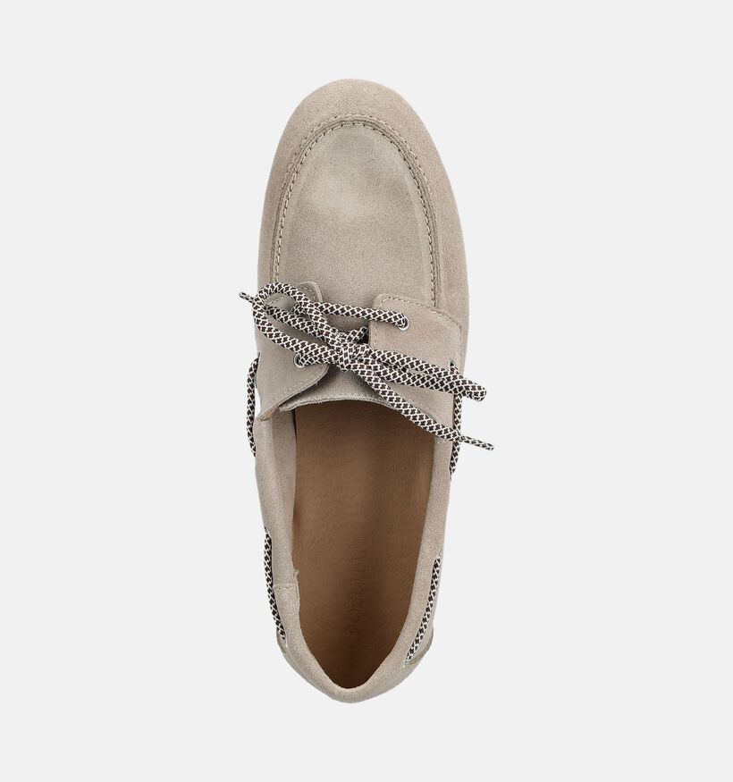Posh By Poelman Chaussures plates en Beige fonc&eacute; pour femmes (383804)