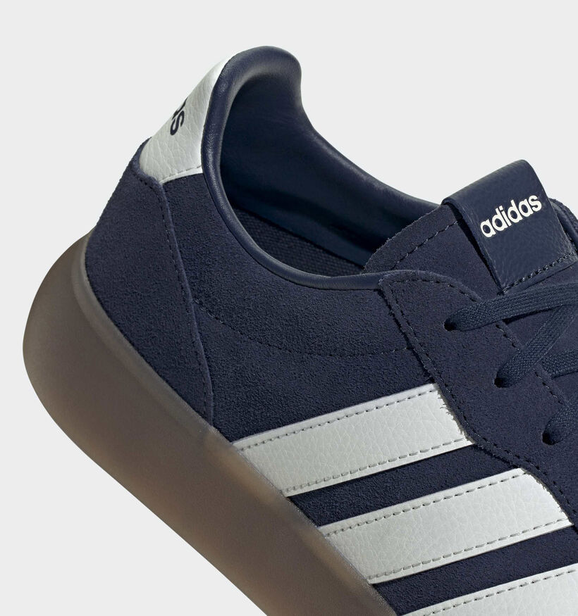 adidas Barreda Decode Lux Baskets basses en Bleu fonc&eacute; pour hommes (375323) - pour semelles orthop&eacute;diques