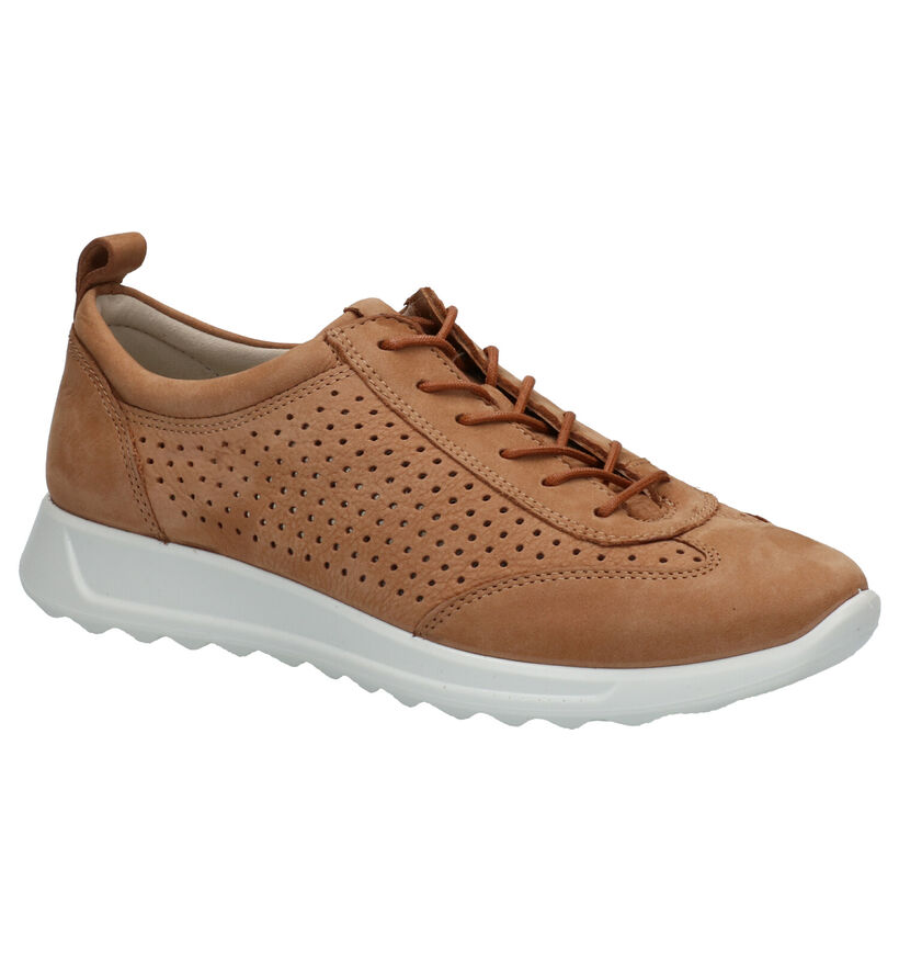 ECCO Flexure Cognac Veterschoenen in nubuck (275341)