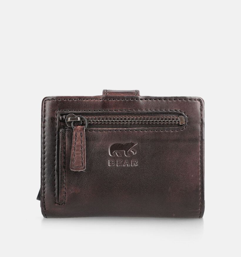 Bear Design Porte-monnaie zipp&eacute; en Marron pour femmes, hommes (375827)