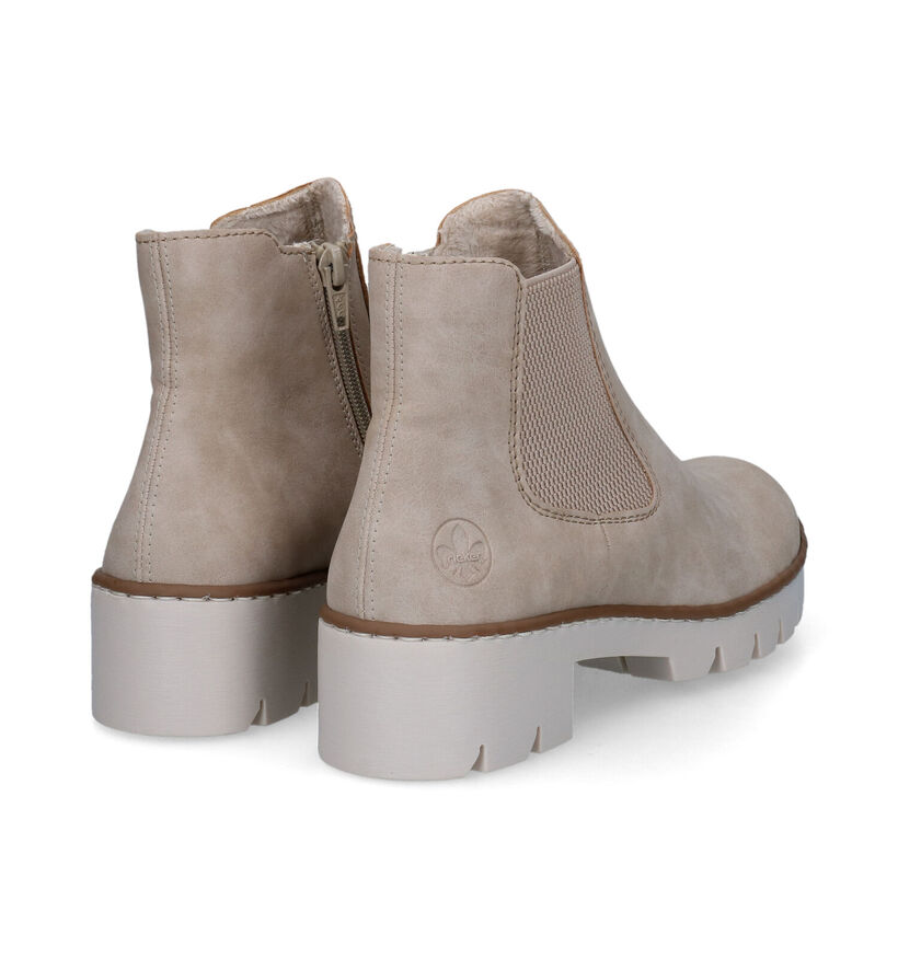 Rieker Bottines Chelsea en Beige pour femmes (347412)