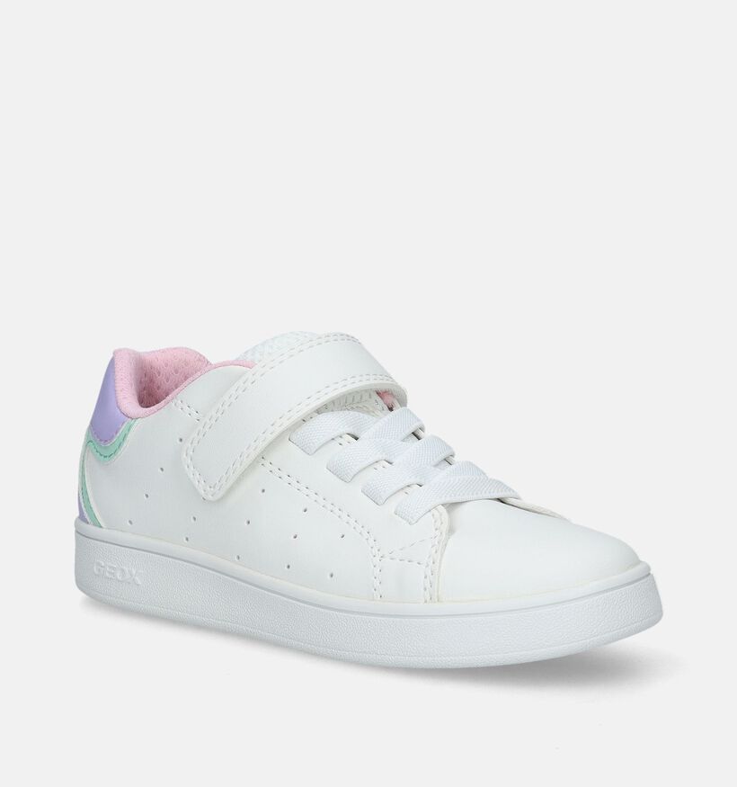 Geox Eclyper Witte Sneakers voor meisjes (351939) - geschikt voor steunzolen