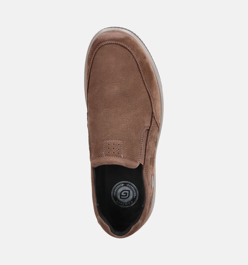 G-Comfort Chaussures &agrave; enfiler en Marron pour hommes (381389) - pour semelles orthop&eacute;diques