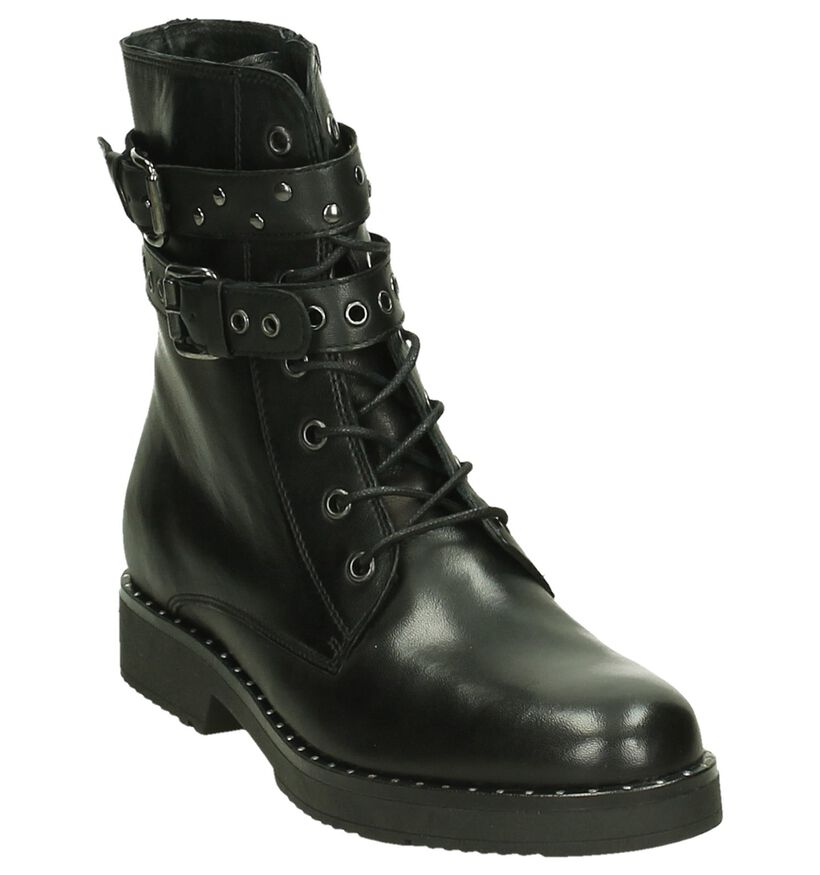 Via Roma Bottines en Noir en cuir (203606)