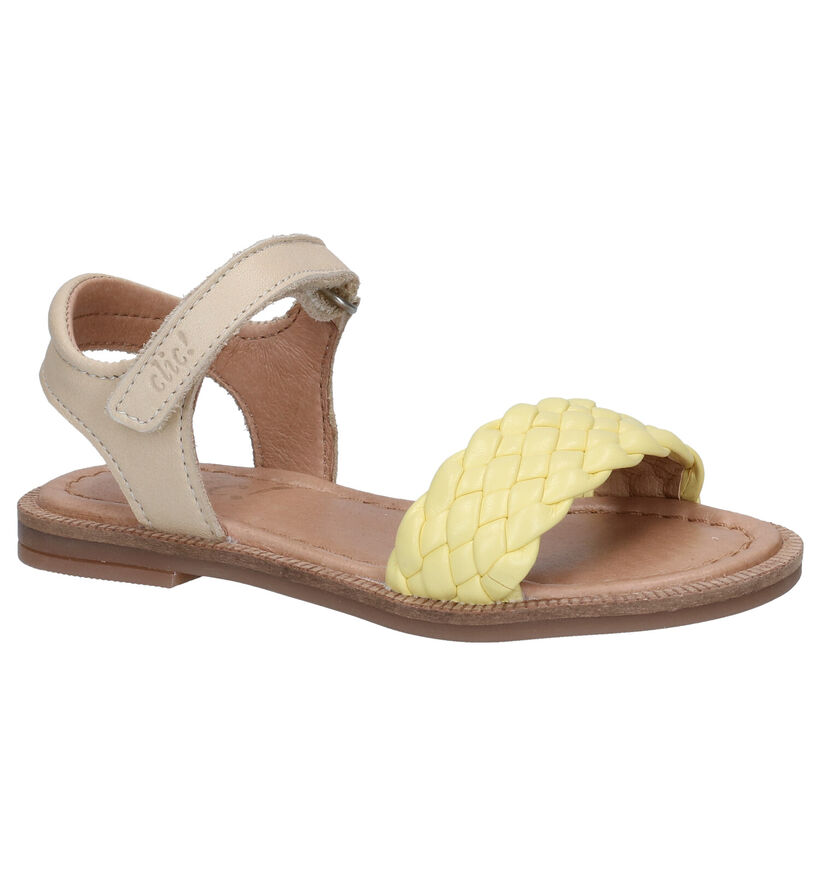 Clic! Gele Sandalen in leer (286068)