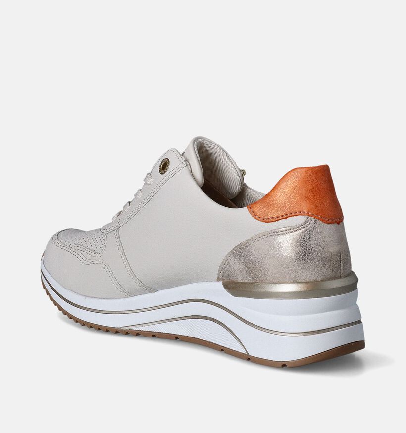 Remonte Ecru Sneakers voor dames (351210) - geschikt voor steunzolen