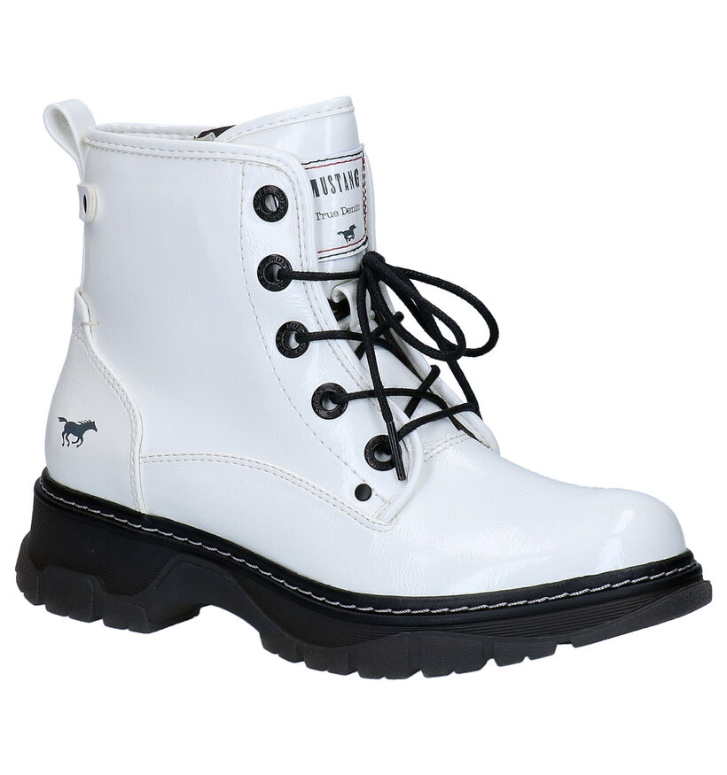 Mustang Bottines en Blanc en simili cuir (280947)