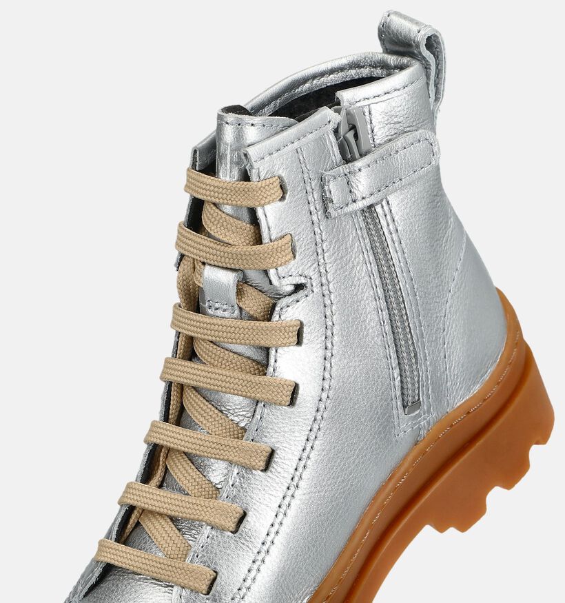 Camper Zilveren Rits-Veterboots voor meisjes (376118) - geschikt voor steunzolen
