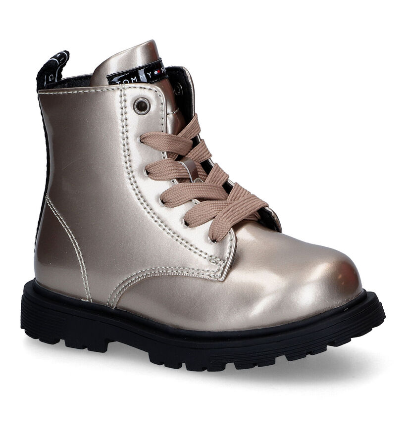 Tommy Hilfiger Bottines robustes en Or en simili cuir (314488)