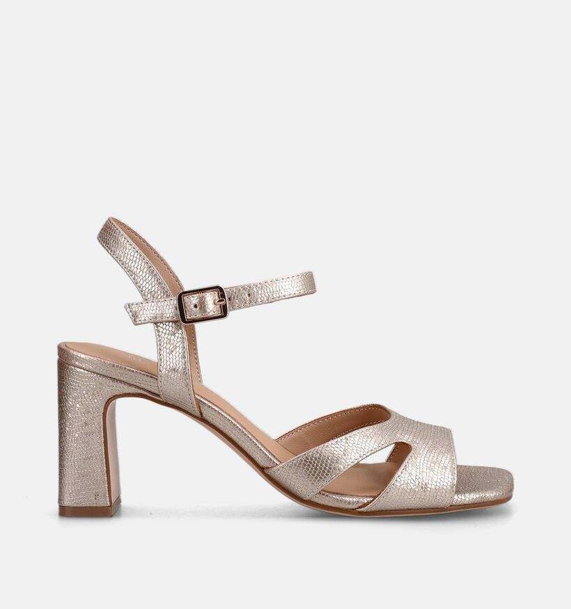 Regarde le Ciel Chelly Sandales &agrave; talons en Or pour femmes (372976)