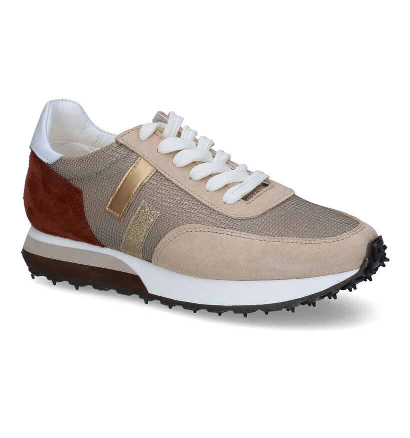 Scapa Beige Sneakers voor dames (307048) - geschikt voor steunzolen