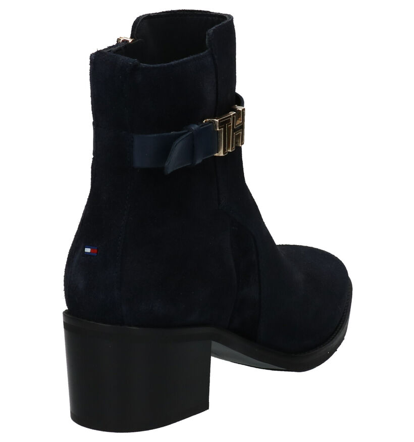 Tommy Hilfiger Bottines à talons en Bleu foncé en daim (255941)