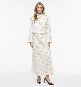 Vila Fadia Witte Lange Rok Polkadots voor dames (374297)