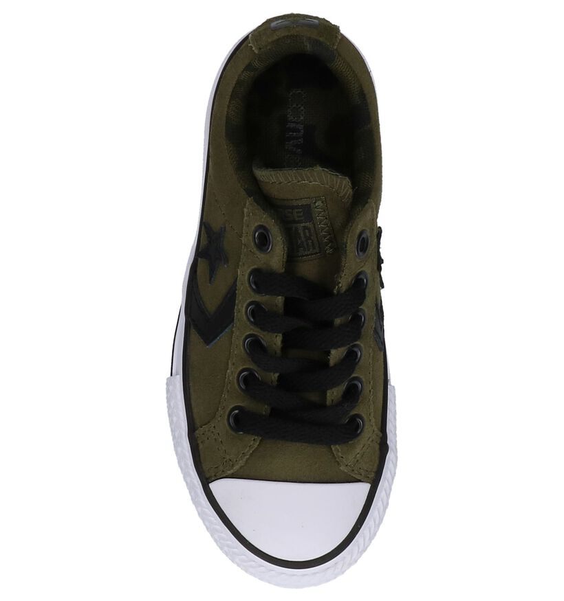 Converse Baskets basses en Vert kaki en textile (210275)