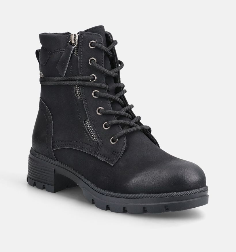 Relife Zwarte Boots met Veter en Rits voor dames (377804)