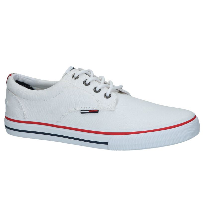 Tommy Jeans Chaussures plates en Bleu foncé en textile (285338)