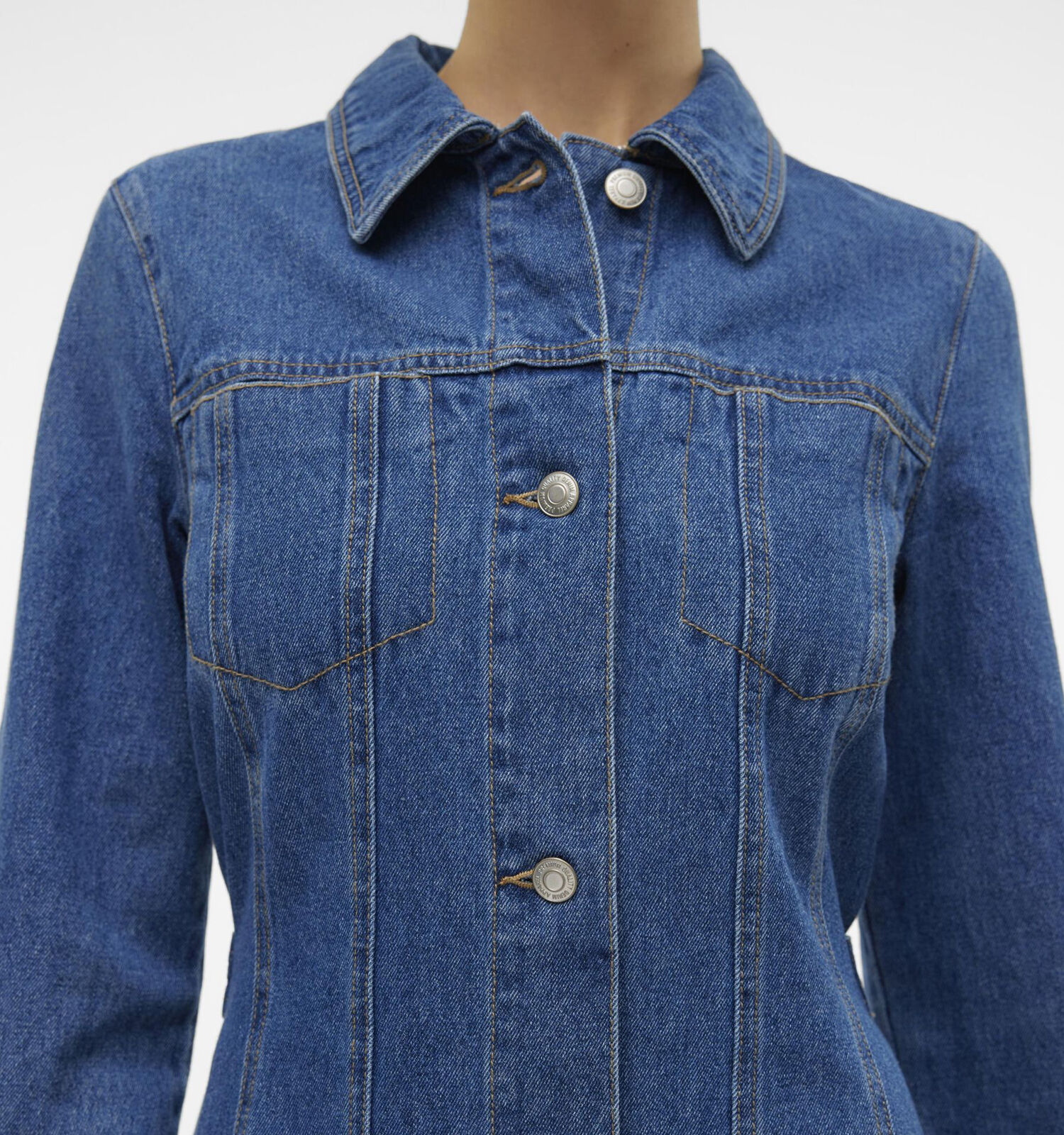 Vero Moda Finley Blauwe Jeansjurk Dames Kleedjes Online op TORFS.BE