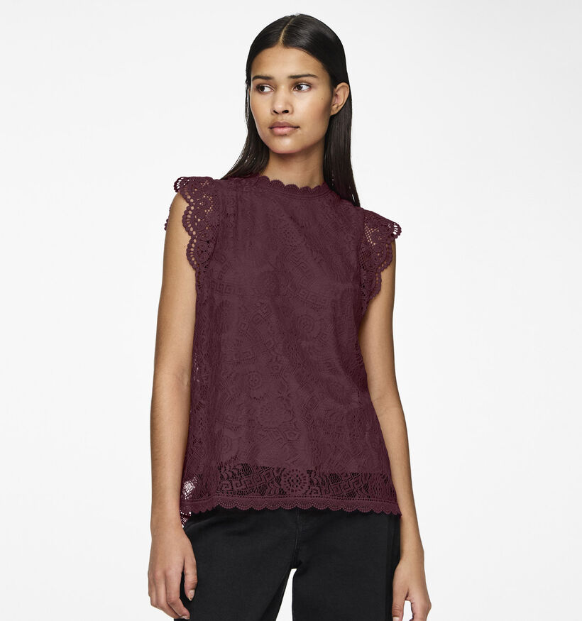 Pieces Olline Bordeaux Top voor dames (361137)