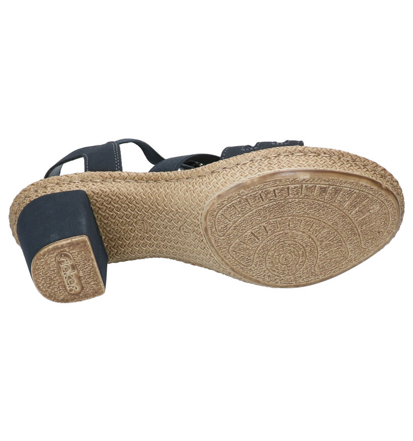 Rieker Donkerblauwe Sandalen in stof (271877)