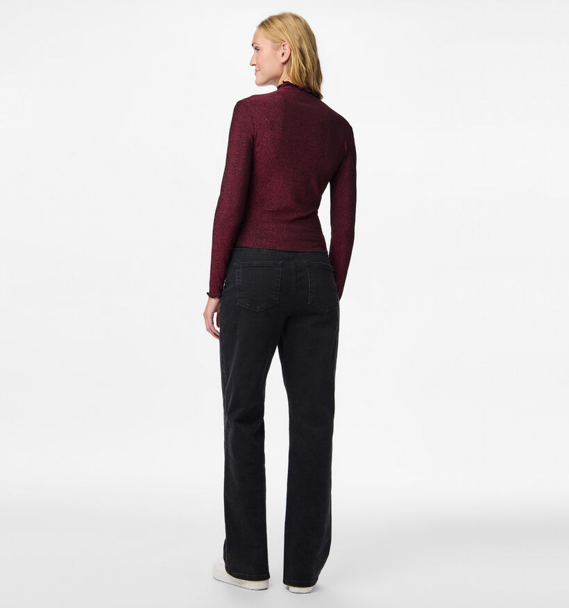Pieces Sandra Longsleeves en Bordeaux pour femmes (365632)