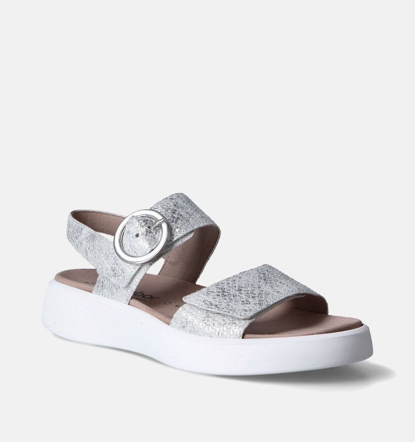 Gabor Zilveren Sandalen voor steunzolen voor dames (355024) - geschikt voor steunzolen