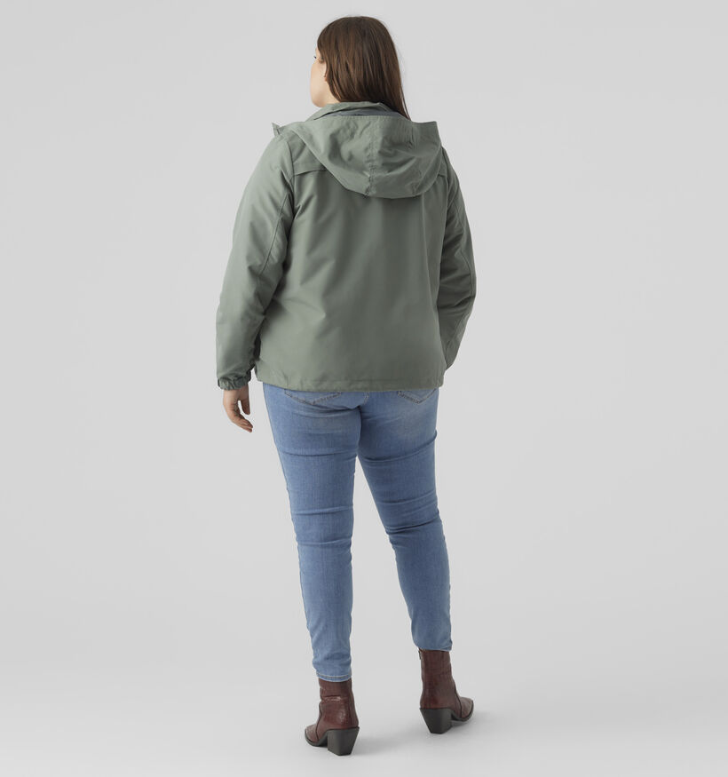 Vero Moda Curve Zoa Short Parka Manteau en Vert pour femmes (367780)
