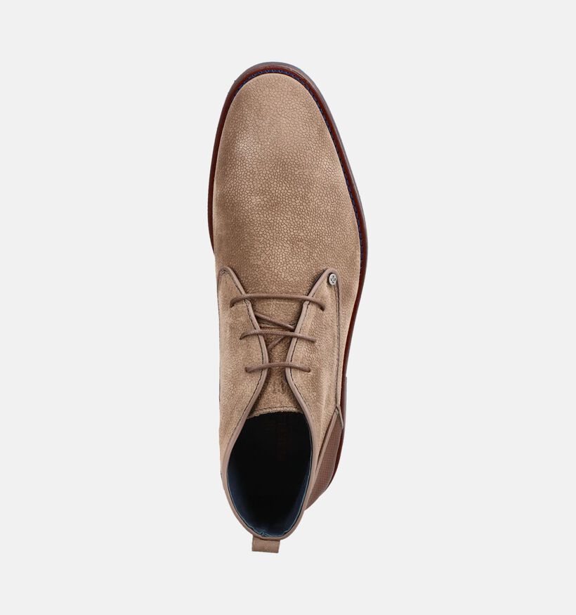 Berkelmans Dakar Chaussures classiques en Taupe pour hommes (379050) - pour semelles orthop&eacute;diques