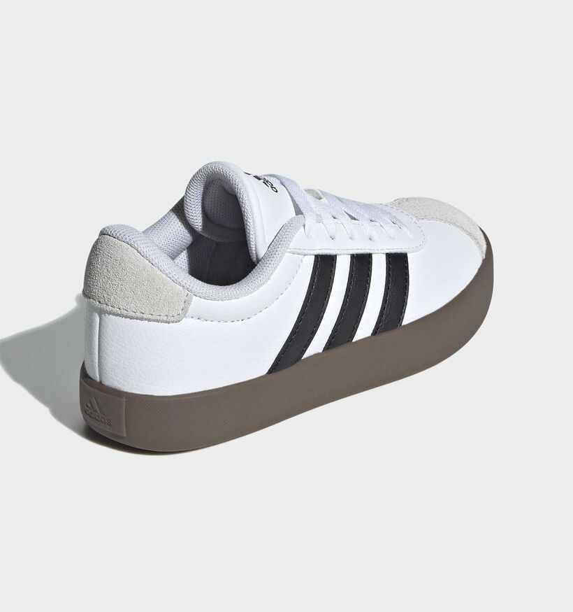 adidas VL Court 3.0 Baskets en Blanc pour filles, garçons (365316) - pour semelles orthopédiques