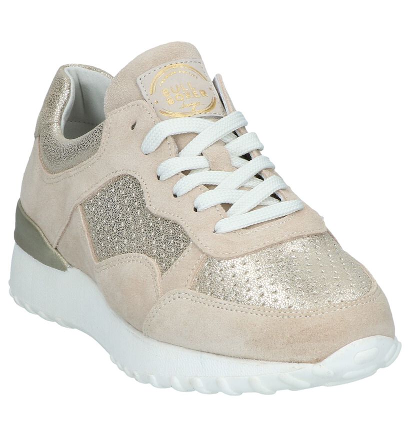 Bullboxer Baskets casual en Beige clair en cuir (252861)