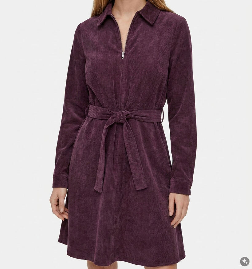 JDY Ulla Ohio Fig Bordeaux Hemdjurk voor dames (379363)