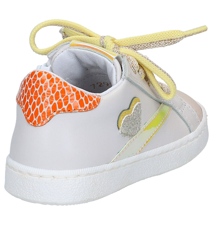 FR by Romagnoli Witte Veterschoenen in leer (285441)
