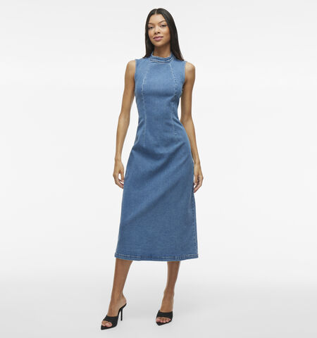 Robe mi-longue bleu
