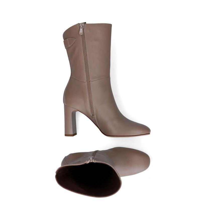 NeroGiardini Beige Korte Laarzen in leer (314555)