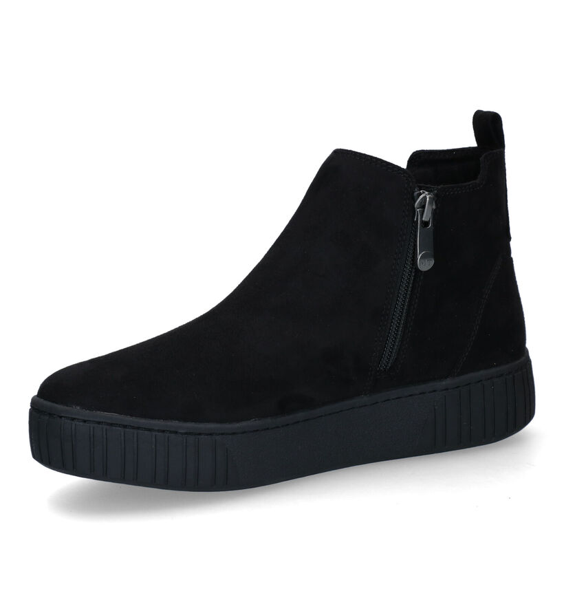 Marco Tozzi Bottines plates en Noir en textile (296975)