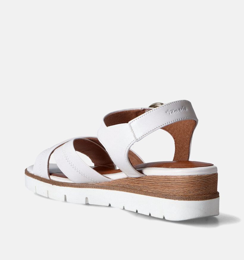 Tamaris Sandales compensées en Blanc pour femmes (354307)