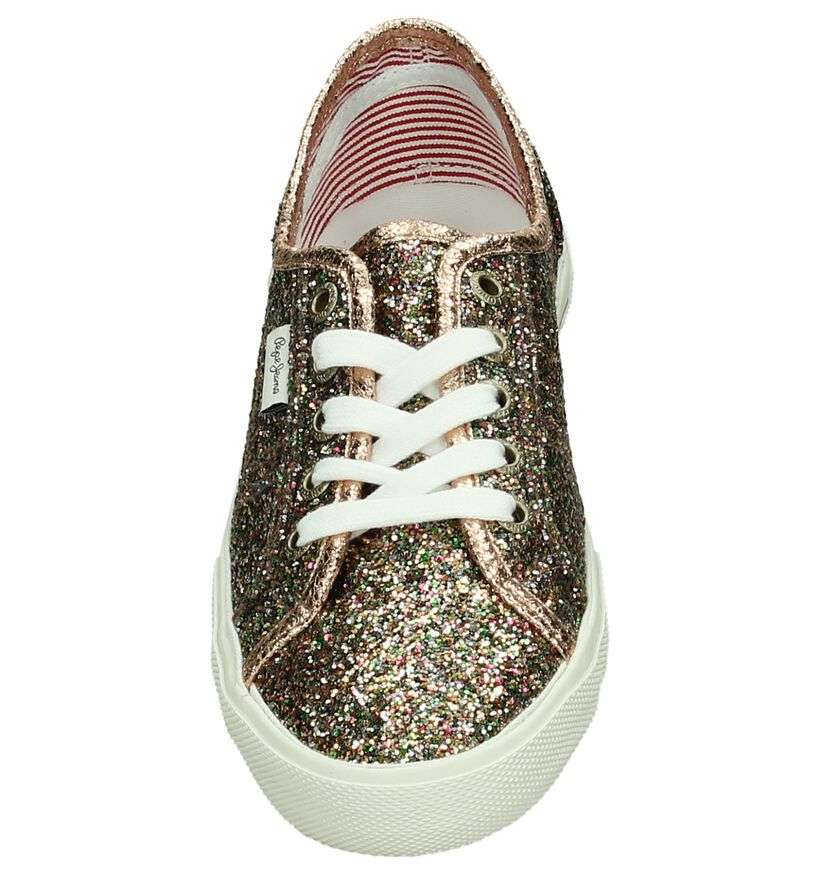Pepe Jeans ABerlady Flash Gouden Sneakers, , pdp