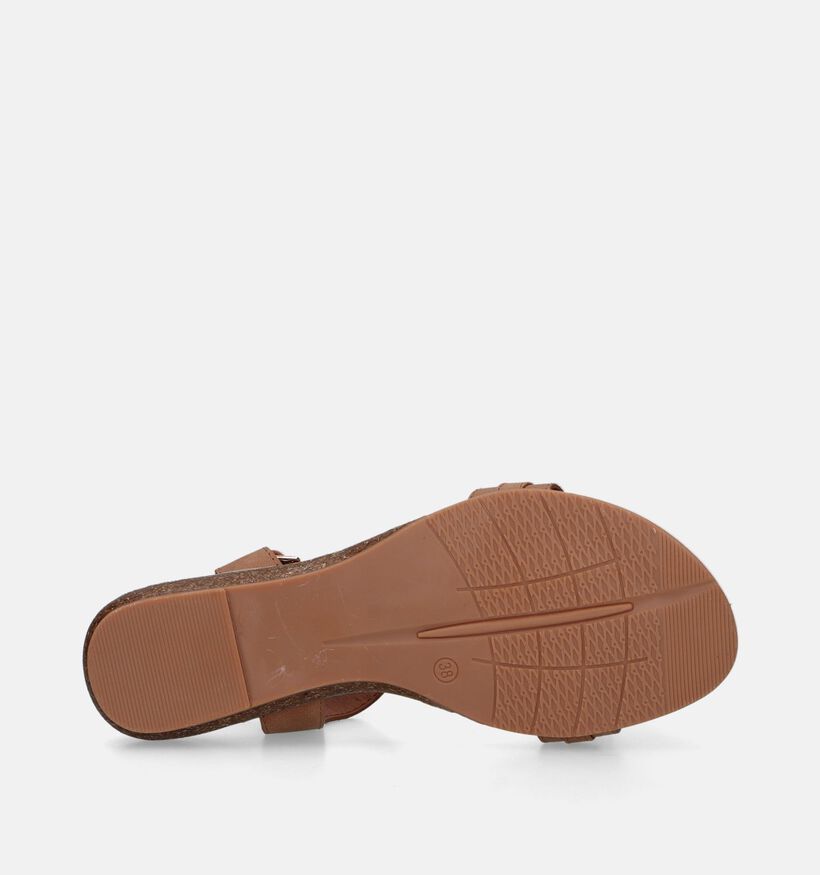 Double Heart Cognac Sandalen voor dames (342057)