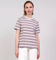 Vero Moda Mika Demi Beige/Blauwe Gestreepte T-shirt voor dames (380526)