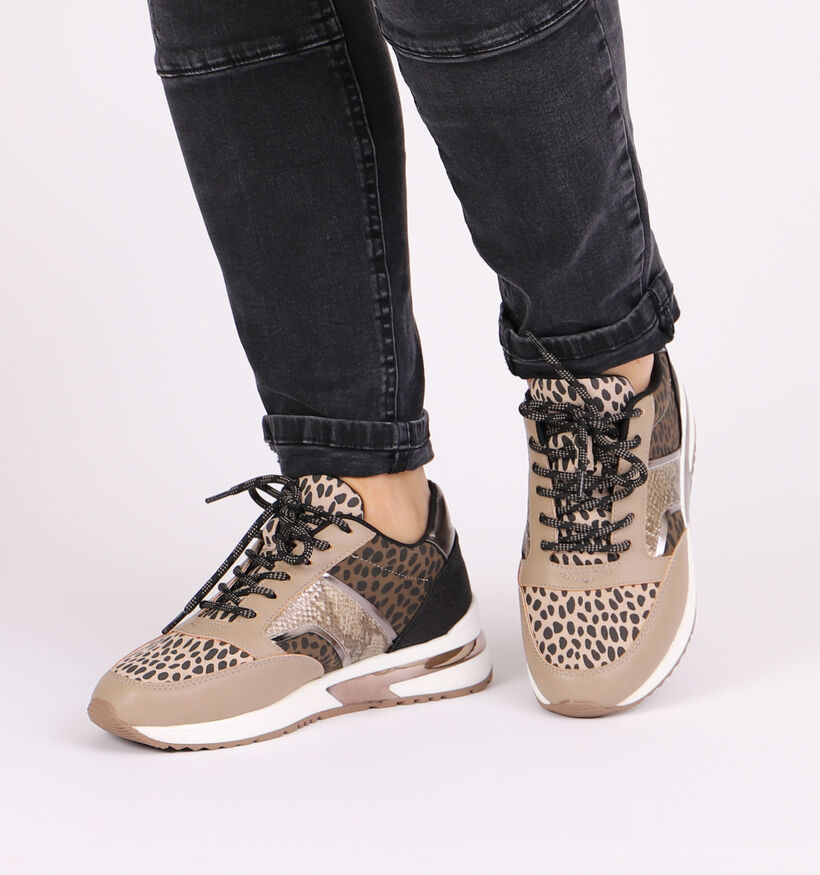 La Strada Taupe Sneakers in kunstleer (300314)