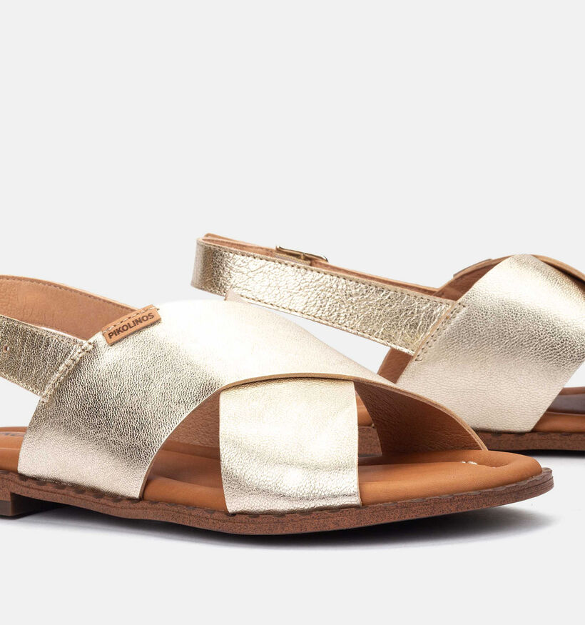 Pikolinos Algar Sandales plates en Or pour femmes (370551)
