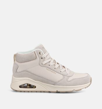 Skechers Uno High Baskets Blanc/Taupe