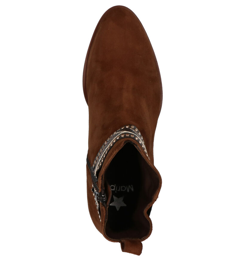 Maripé Cognac Enkellaarzen in daim (259435)