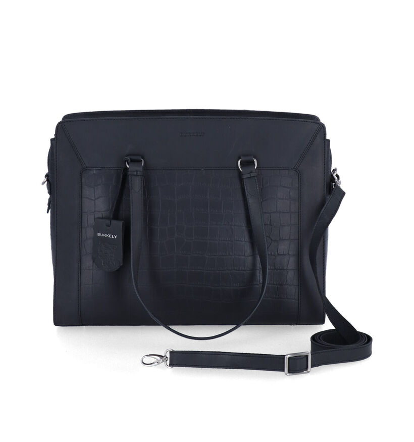 Burkely Icon Ivy Zwarte Laptoptas in leer (307972)